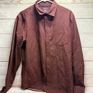 Apt. 9 Men's Casual Button Down Shirt Long Sleeve Sz Large Pre Owned